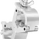 uxcell Light Truss Clamps, Aluminum Alloy Stage Lighting Pipe O Clamp for 1.18-1.42inch OD Tube Max Load 150lb Double Buckle, 1Pcs (Silver)