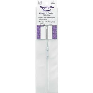 Zippity Do Done 18" White zipper with pull