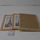 10x12 Picture Frame Set of 4, Made of Real Glass and Natural Oak Frame - Display Picture 8x10 with Mat or 10x12 Without Mat, 10 by 12 Photo for Wall Mounting