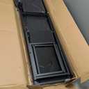 WLIVE 7 Drawer Dresser TV Stand, Entertainment Center, Media Console Table with Metal Frame and Wood Top for TV up to 45 inch, Chest of Drawers for Bedroom, Living Room, Black and Rustic Brown