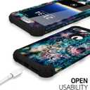 Hocase iPhone 8/7 Plus Case - Mandala in Galaxy, Heavy Duty Shockproof Hybrid Protection Hard Plastic + Silicone Rubber