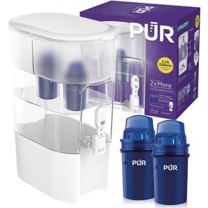 PUR Water Filter Dispenser XL 44-Cup with 2 Genuine PUR Filters, 44-Cup Capacity, 2-in-1 Powerful, Faster Filtration, Dishwasher Safe, (PDI4000Z)