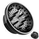Hair Diffuser Attachment Universal Diffuser Hair Dryer for Curly Hair, Hair Dryer Diffuser for Blow Dry and Volumizing, Hair Diffuser for Curly Hair and Natural Wavy Hair (Black) BLOLYO