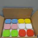 yarlung 12 Pack 5 Oz Glass Pudding Cups, Small Dessert Bowls Clear Custard Cups, Square Parfait Cups Tasting Glasses for Fruit Yogurt, Jelly, Ice Cream, Oat, Nut, Snack