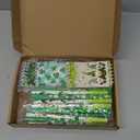 Sepamoon 50 Pieces St. Patrick's Day Stationery Sets, 30 Pcs Green Pens 20 Pcs St. Patrick's Day Shamrock Notepads for Kids Classroom Party Favors School Supply
