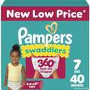Pampers Swaddlers 360 Pull-On Diapers, Size 7, 40 Count for up to 100% Leakproof Skin Protection and Easy Changes
