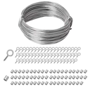 Picture Hangers Premium Picture Hanging Wire for Artwork Photos Oil Painting 30m Wire 121PCS