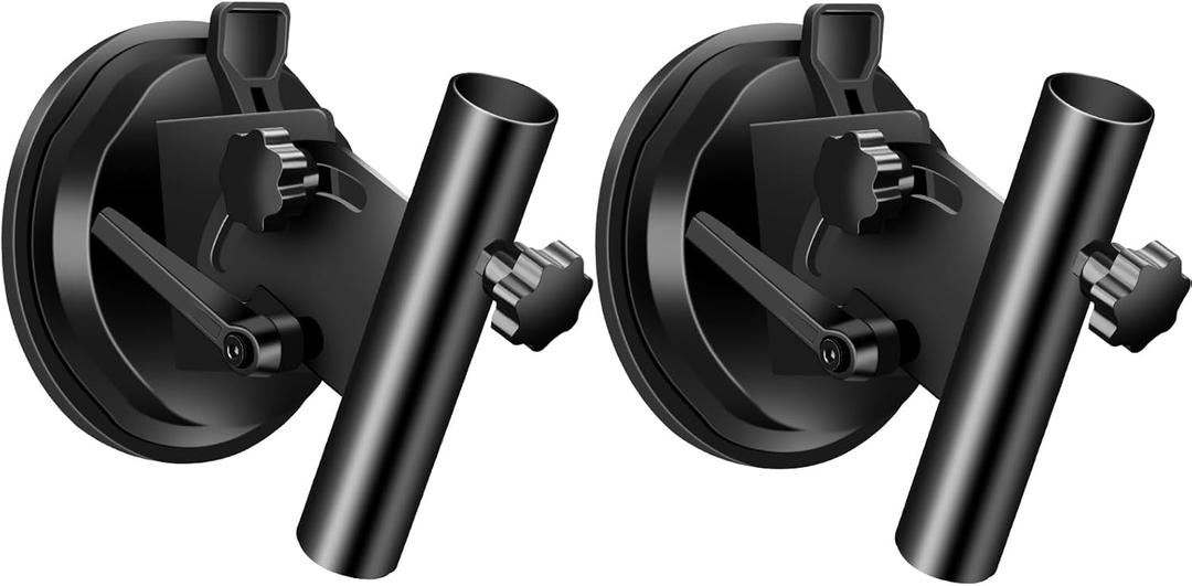 ESUDNT RV Suction Cup Flag Holder, RV Flag Pole Mount with Angle Adjustable, HeavyDuty Suction Cup for RV, Camper, Trailer