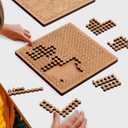 Fractal Tray Puzzle for Adults - Hardwood Mind-Bending Jigsaw with No Image & Irregular Curves | Reverse Thinking Brain Teaser Challenge | Advanced 3D Puzzle