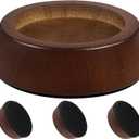 OneDream Wooden Furniture Risers Blocks - 1 inch Set of 4 Bed Risers, Heavy Duty Solid Wood Round Risers, Sofa Riser with Non-Slip Pad, Create Storage Space and Easy Cleaning for The Sweeper