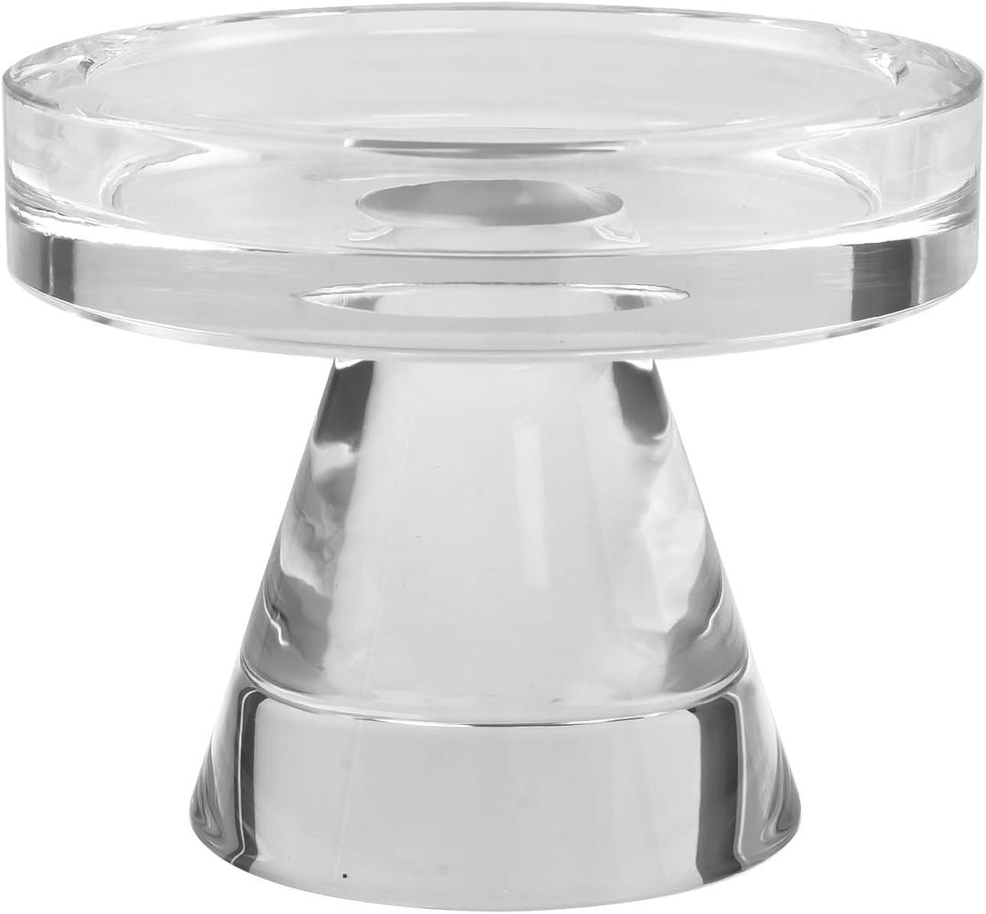 Crystal Taper Candle Holders, 3 Inch Tall Crystal Decorative Candle Stand Centerpiece for Table Wedding Dinning Party