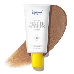 Supergoop! Mineral Mattescreen SPF 40 - Mineral, Oil-Free Broad Spectrum Sunscreen - Smooths Skins Appearance, Minimizes Pores & Controls Shine - Water & Sweat Resistant