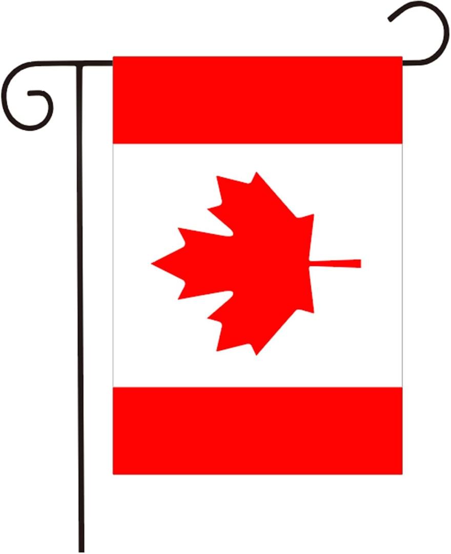 Canada Garden Flag 12x18 Double Sided Outdoor-Canadian Flags Heavy Duty Vivid Color Yard Flag Lawn Canada Day Decorations Gift Outdoor Indoor House Decor