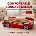 Cat Scratcher Cardboard Bed with Box, 21 Inch 4‑Pack Reversible Cat Scratch Pad for Indoor Cats