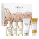 SKIN1004 Centella Travel Kit, Korean Skin Care Set with Toner, Moisturiser, Serum, Cleansing Oil & Cleanser, Travel Size Set with Madagascar Centella, Sensitive Skin, Perfect for Travel Beauty & Gifts