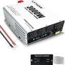 LVYUAN 3000 Watt Power Inverter 12V to 110V 120V DC to AC Converter for Home RV Vehicle Outdoor Camping Car Power Inverter with 4 AC Outlets, LCD Display, USB Charge Port, Remote Control