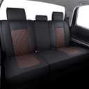 Aierxuan Toyota Tundra Truck Seat Covers Custom Fit 2008-2026 CrewMax Double Cab, SR5, SR, Limited, Platinum, 1794 Edition, TRD Pro, Capstone, with Waterproof Leather (Full Set, Black-Brown)