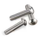 M6*25 Button Head Socket Cap Bolts Screws, 304 Stainless Steel 18-8, Allen Hex Drive, Fully Machine Thread, Bright Finish, Pack of 50 (silvery)