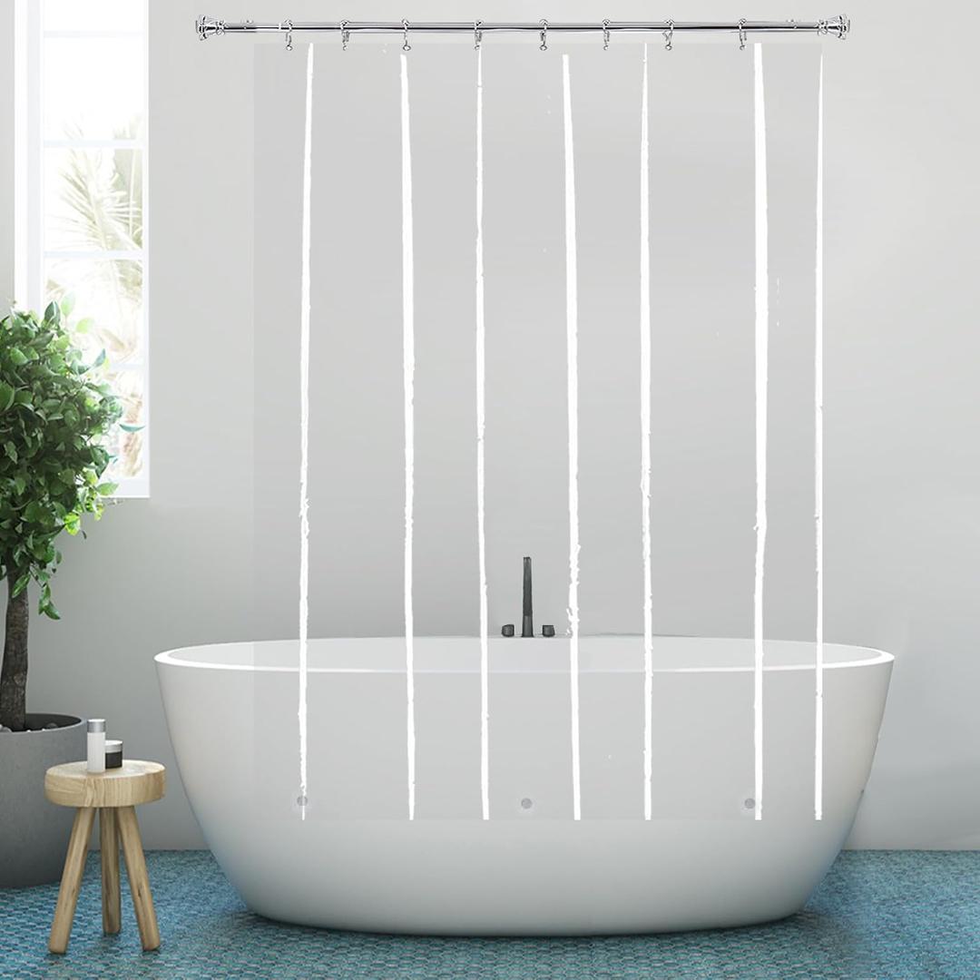 YISURE RV Shower Curtain Liner 47x64 in, Small Stall Size Shower Curtain Sets Half Size Narrow Single Water Repellent Shower LinerSingle Water Repellent Shower Liner