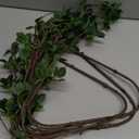 BohoSM 3 Pack Artificial Greenery Stems Branches for Vase Fake Ficus Stems Faux Stems(45"/Branches) (Green)