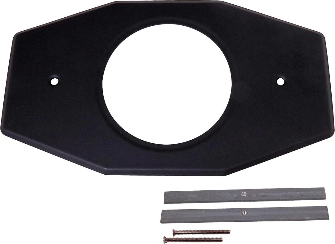 Westbrass One-Hole Remodel Plate for Moen and Delta, Matte Black, D502-62