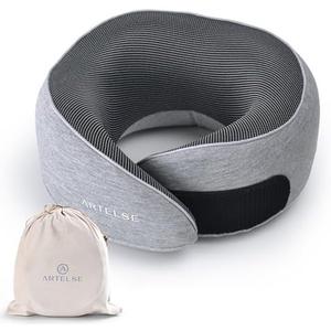 Artelse Neck Travel Pillow for Rest - Memory Foam Travel Pillow for Airplane, Comfortable Breathable Cover, 360 Degree Support Ergonomic Design Best for Flight, Train, Sleeping, Travel Essentials, Set of 2