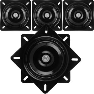 4 Pack 7 Inch Heavy Duty Bar Stool Swivel Replacement for Recliner Chair 360 Swivel Replacement Seat Swivel Base Square Rotating Swivel Plate for Recliner Chair & Bar Stool with 220 Pound Capacity