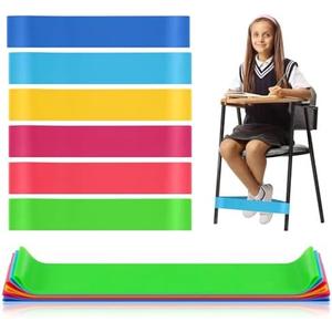 TIECHI 6 Pack Chair Bands for Kids with Fidgety Feet, ADHD Tools for ADHD ADD Autism Kids, Fidget Chair Bands for Effective Relief of Fidgety and Improve Focus, Classroom and Home Must Haves