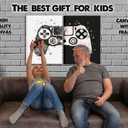 Framed Gamepad Canvas Wall Art Video Game Themed Pictures Painting Artwork Gaming Black and White Boys Game Room Decor Posters prints Wall Art Gifts for boys and men Game lovers Wall, 16Wx24H2piece