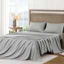FreshCulture Twin Bed Sheets - Ultra Soft Sheets for Twin Bed - Brushed Microfiber - Deep Pockets - Easy Care - Cooling & Breathable Sheets - Hotel Quality Twin Size 3 Piece Sheet Set (Light Grey)