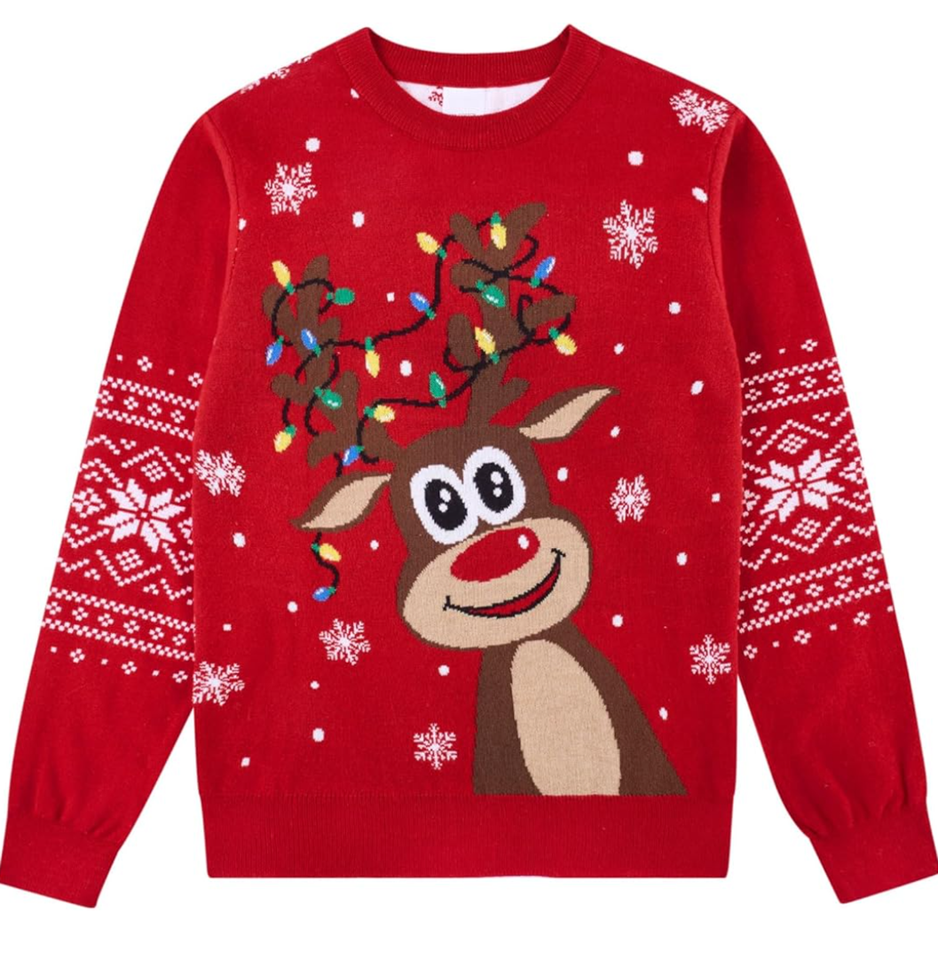 Lovefairy Kids Ugly Christmas Sweater Girls Boys Funny Tacky Novelty Knit Pullover for Xmas 11-12 Years