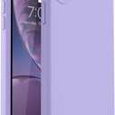 Vooii Compatible with iPhone XR Case, Upgraded Liquid Silicone with [Flat Edges] [Camera Protection] [Soft Anti-Scratch Microfiber Lining] Phone Case for iPhone 10 XR 6.1 inch - Light Purple