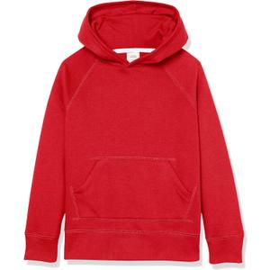 Amazon Essentials Girls and Toddlers' Pullover Hoodie Sweatshirt (XX-Large, Red)