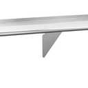 Profeeshaw NSF Stainless Steel Shelf 18” x 72”, 500 lb Commercial Shelves Wall Mounted Metal Shelving with Backsplash and 2 Brackets for Restaurant, Bar, Utility Room, Kitchen and Garage