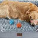 WNPETHOME Jumbo Orthopedic Dog Bed, Great Dane Dog Beds for Giant Dogs, Bolster Dog Sofa BedWaterproof Dog Couch for Pet Sleeping, Pet Bed for Large Dogs (54.0"L x 36.0"W x 7.0"Th, Grey)