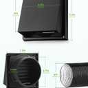 Stanbroil 6 Inch Wall Vent Exhaust Cover, External Extractor Dryer Cushioned Non-Return Flap, Outside Airflow Vent Replacement Hood