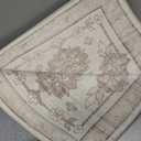 Washable 9x12 Area Rugs for Living Room Beige White Non-Slip Rug