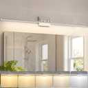 VOLISUN Modern Bathroom Vanity Light 48 inch, Rotatable, 30W Dimmable 5CCT Led Bathroom Light Fixture Over Mirror, Brushed Nickel Bar Vanity Light for Bathroom Mirror Cabinets-ETL Certificated