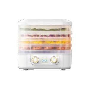 Food Dehydrator Machine, Dehydrator for Food, Jerky and Fruits, Digital Food Dehydrator with 5 Trays, Food Dryer with Adjustable Temperature, 1Pc, 2colors (white)