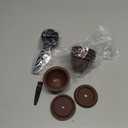 Nespresso Vertuoline Refillable Coffee Pods - 5pcs with 2 Silicone Lids, Scoop, Brush