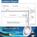 120V 10-Inch Waterproof Pool Light for Inground Pools IP68 Rated, Includes 2 x 500W Incandescent Bulbs, 50ft Cord, Direct Replacement for Pentair Amerlite & Hayward AstroLite, Fits 10'' Pool Niche