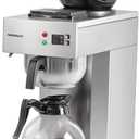 12-Cup Coffee Maker 1.8L Commercial Drip Coffee Maker Pour Over Coffee Machines with 2 Glass Carafes and 2 Warmers Plate Stainless Steel Coffee Brewer for Cofe Bar and Restaurant