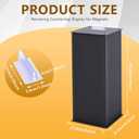LEIFIDE 19 8 1/2 8 1/2 inch Rotating Metal Black Four-Sided Magnetic Display Stand, suitable for magnetic keychains, jewelry, badges, models, jewelry fridge magnets, etc