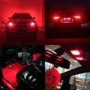 MAXGTRS 194 LED Light Bulb Red 168 2825 W5W T10 Wedge 6-SMD 3030 Chipsets LED Replacement Bulbs Error Free for Car Dome Map Door Courtesy License Plate Lights, Pack of 5