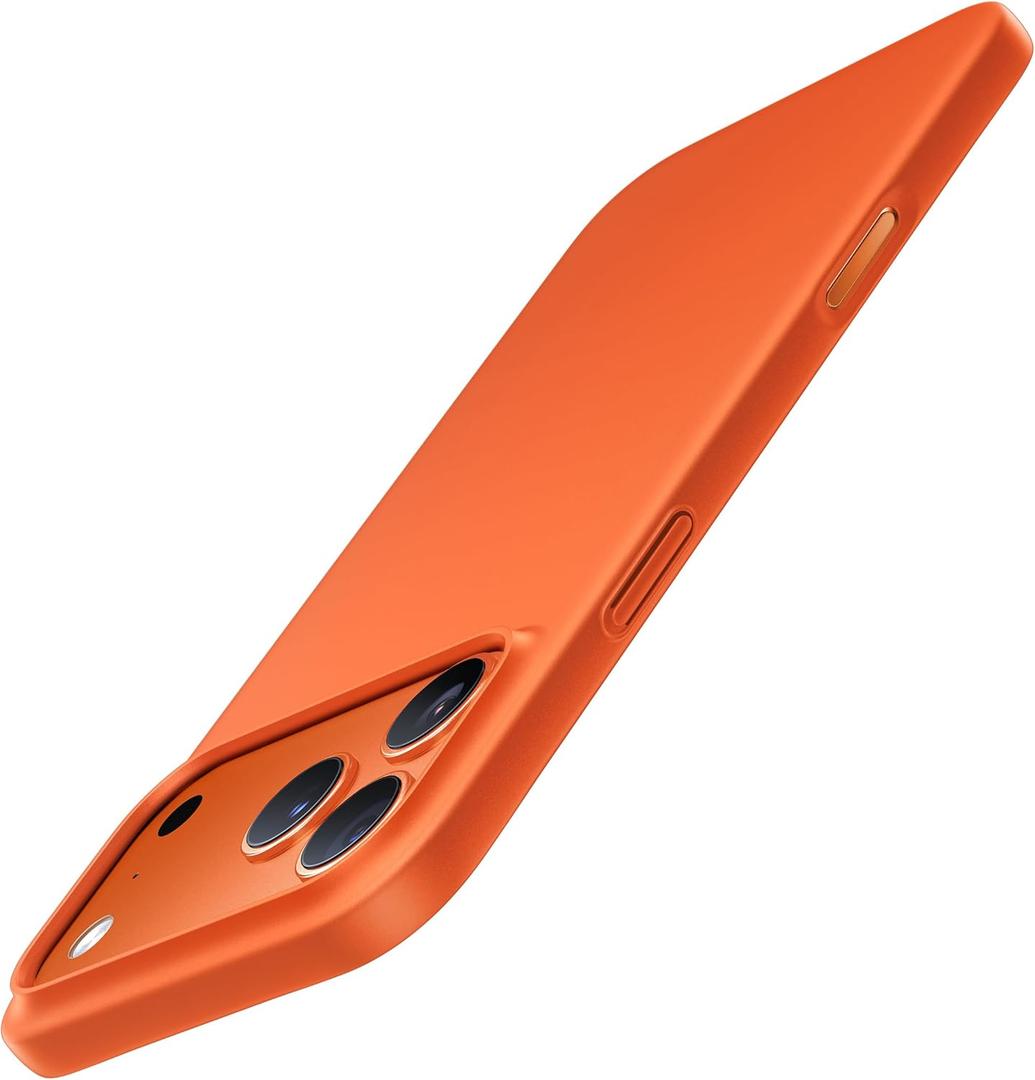 TORRAS for iPhone 17 Pro Case, Slim Fit, Ultra Thin Lightweight Minimal Design, Secure Grip & Silky Touch, AntiScratch Hard PC Cover for iPhone 17 Pro Phone Case 6.3in, OriginFit, Cosmic Orange