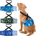 Dono Reusable Belly Bands for Male Dogs with Suspender, 3 Pack Washable Dog Diapers Male, High Absorbency Male Dog Wraps, Leakproof Doggie Puppy Doggy Diapers, Sharks Dinosaurs Trucks, Small (Small (9''-12''))