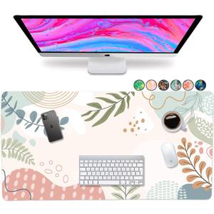 French KOKO Large Desk Mat - XL Desk Pad Deskpad Deskmat Cute Girls Womens Desktop Protector Home Office Essentials Laptop Pad Mousepad (15" x 30")