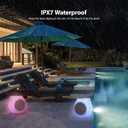 Outdoor Solar Rock Bluetooth Speakers with Colorful Lights, IPX7 Waterproof Speaker, Solar-Powered, TWS Paring, Perfect for Pool Garden and Outdoor Activities - Marble 2 Pack (Marble 2 PCS)