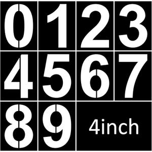4 Inch Number Stencils Plastic Number Stencils Reusable Digital Painting Templates for Cake Stencil Address Templates
