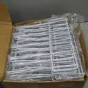 30 Pack Animal Barrier Fence, No Dig Fence Decorative Fences, Rustproof Metal Small Garden Fence Border for Dogs Rabbits (White, 30 Pack,30Ft)